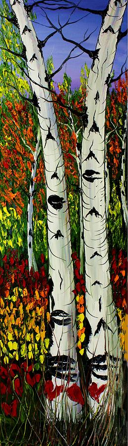 Birch Trees Of Autumn #17 Painting by James Dunbar