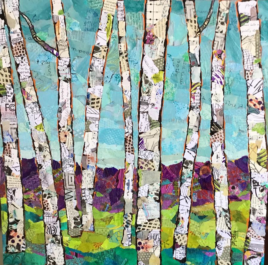 Birch Trees Painting by Phiddy Webb