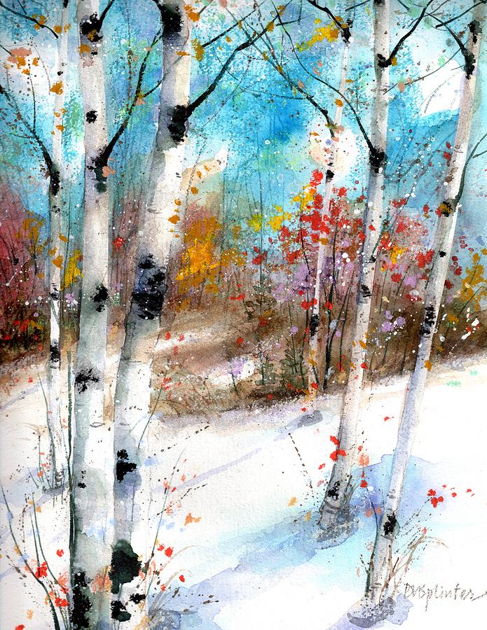 Wisconsin Painting - Birch Valley by Diane Splinter