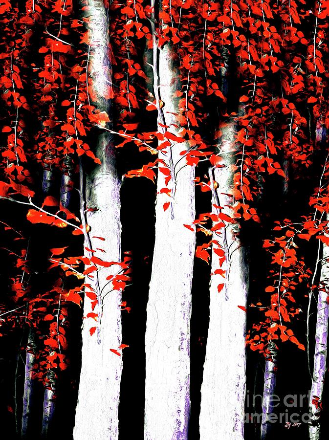 Tree Painting -  Birches by Daniel Janda