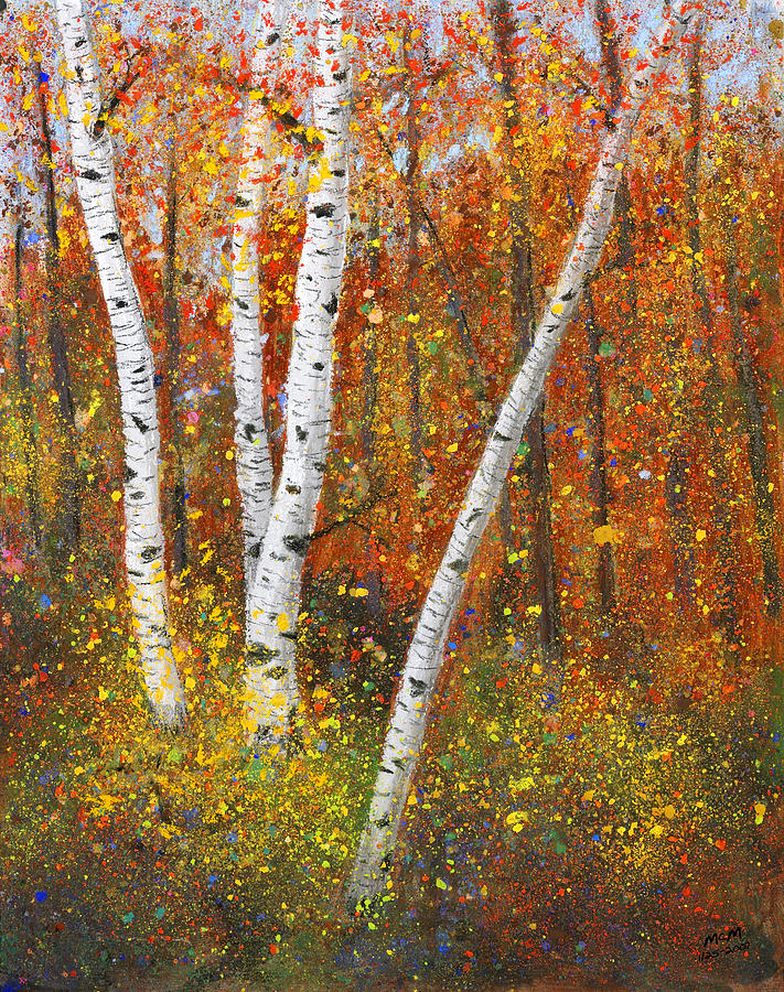 Birches Painting by Garry McMichael