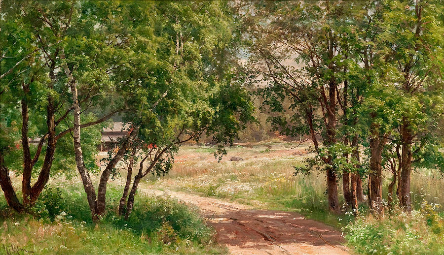 Birches in Summer Painting by Hjalmar Munsterhjelm