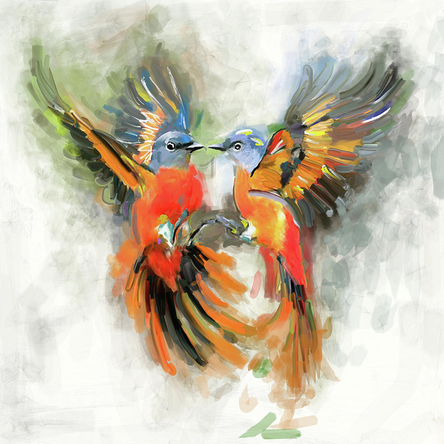 Bird 2 655 1 Painting by Mawra Tahreem