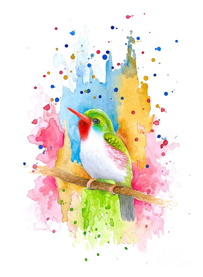 Bird 72 Painting by Lucie Dumas