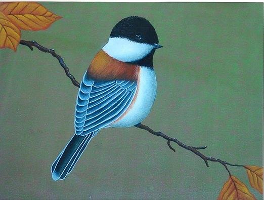 Bird Painting - Bird by Akhtarhusen Mahebubmiya Malek