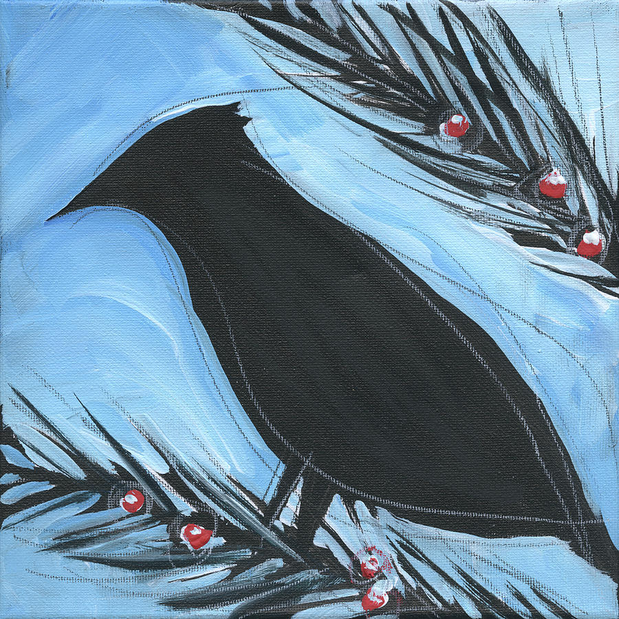 Bird And Berries #14 Painting by Tim Nyberg