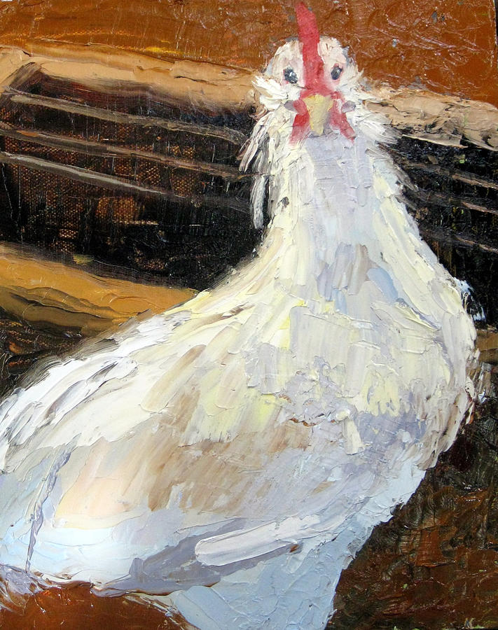 Chicken Painting - Bird Brain by Char Wood