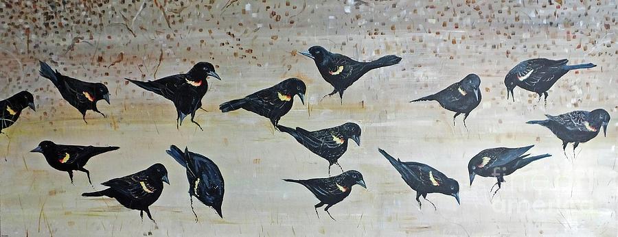 Bird Brunch Painting by Lizi Beard-Ward