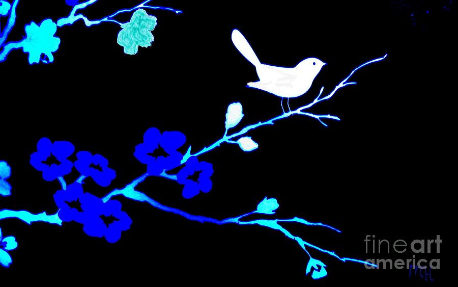 Bird in a Flower Tree Abstract Photograph by Marsha Heiken