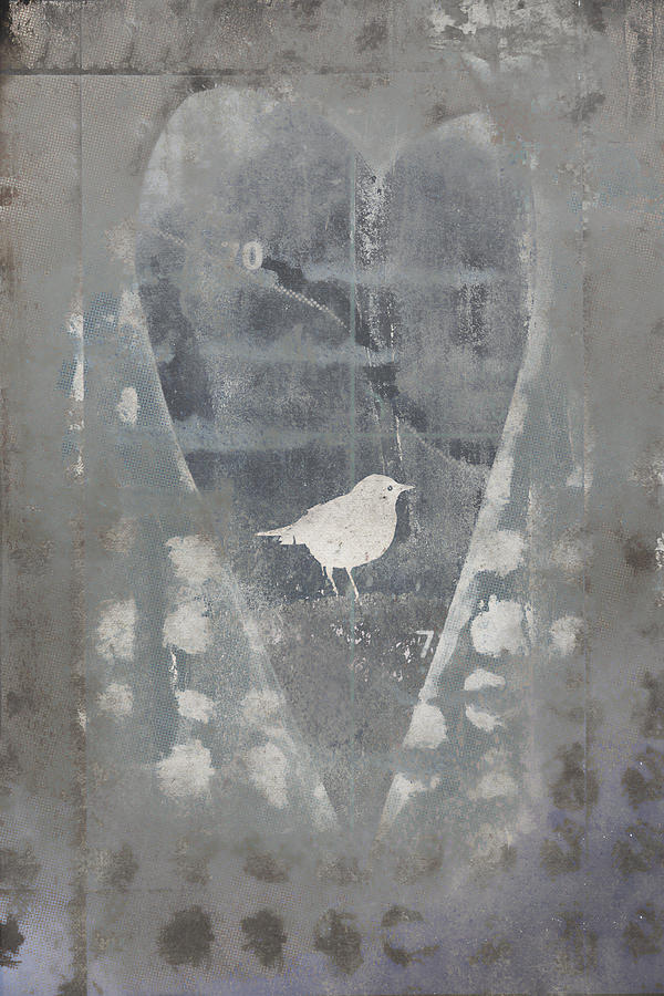 Abstract Photograph - Bird in Heart by Carol Leigh