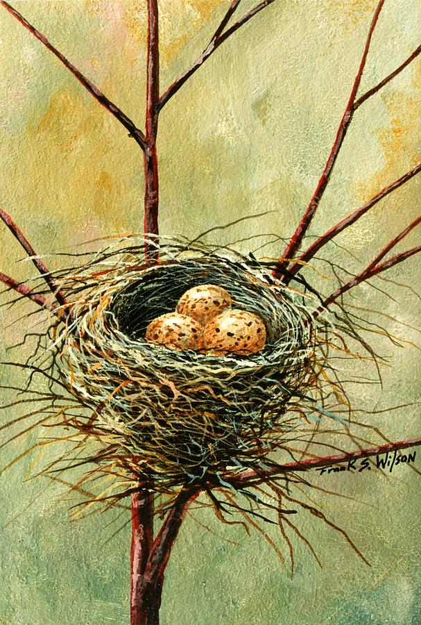Bird Nest Painting by Frank Wilson