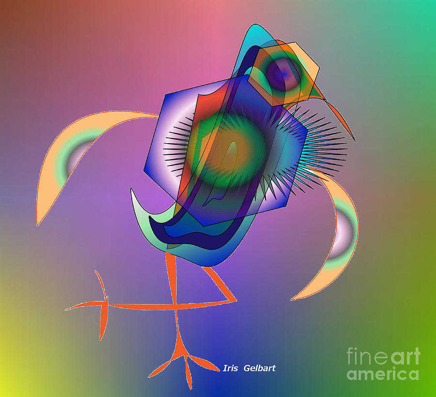 Bird of another colour  2 Digital Art by Iris Gelbart