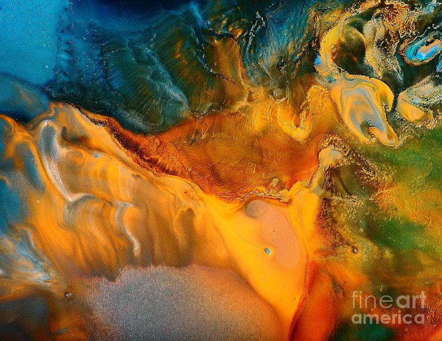 Abstract Photograph - Bird of Freedom Liquid Abstract Art Fluid Painting by kredart by Serg Wiaderny