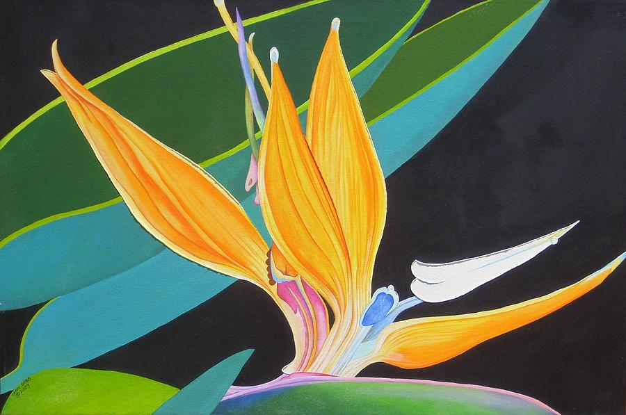 Bird Of Paradise Painting by Carol Sabo