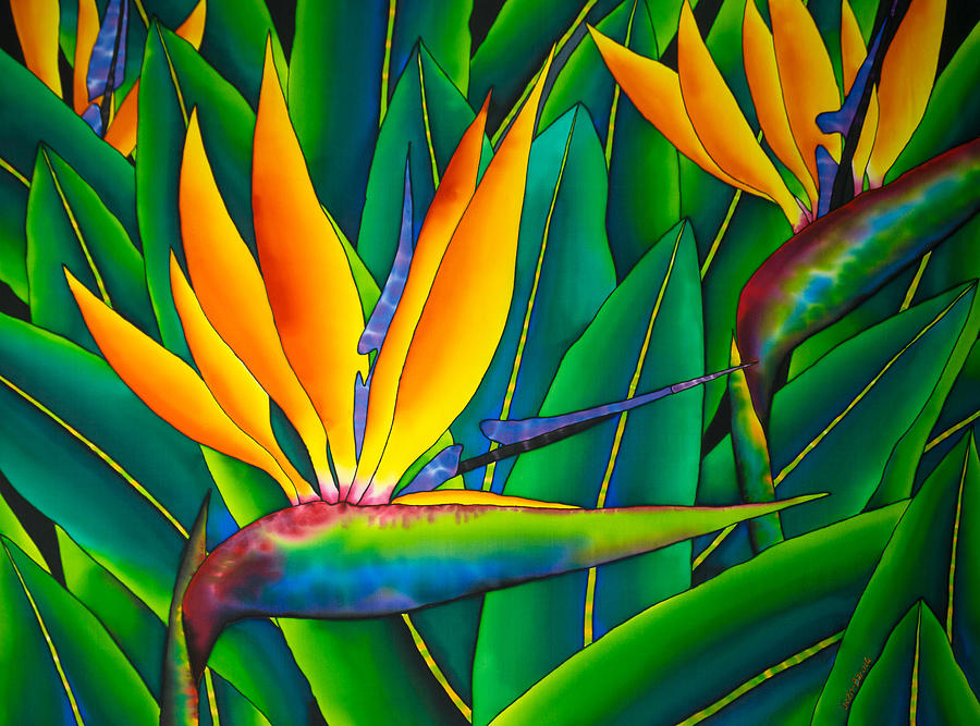 Floral Painting - Bird of Paradise by Daniel Jean-Baptiste
