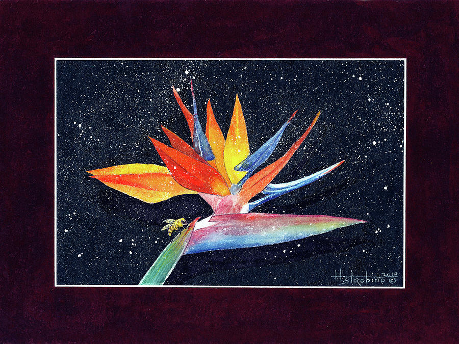 Bird of Paradise Painting by Herb Strobino