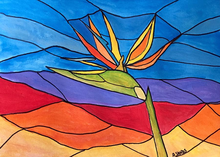 Bird of Paradise in Florida Painting by Anne Sands
