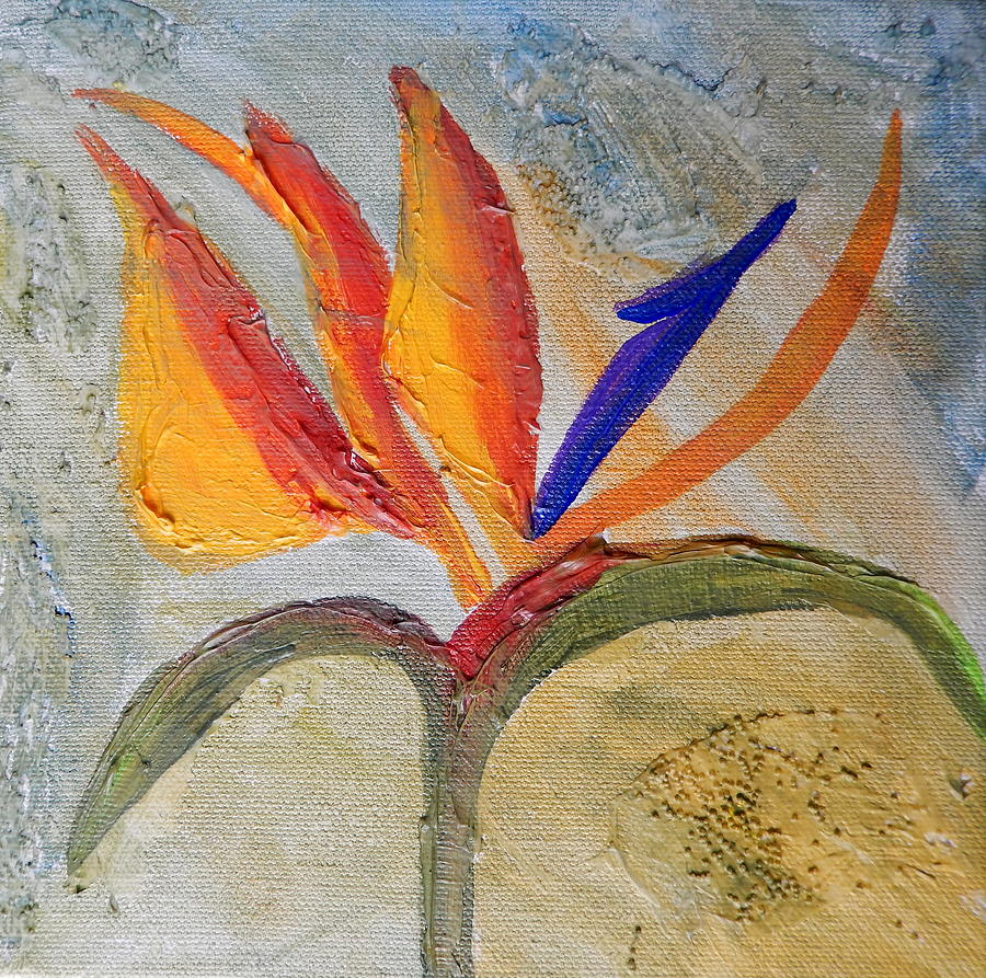 Bird of Paradise  One Painting by Betty-Anne McDonald