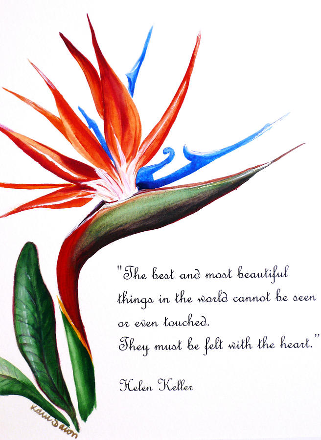 Bird Of Paradise Poem Painting by Karin Dawn Kelshall- Best | Pixels