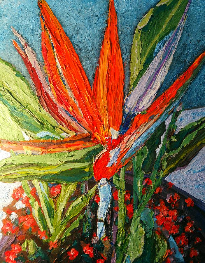 Bird of paradise Painting by Ray Khalife