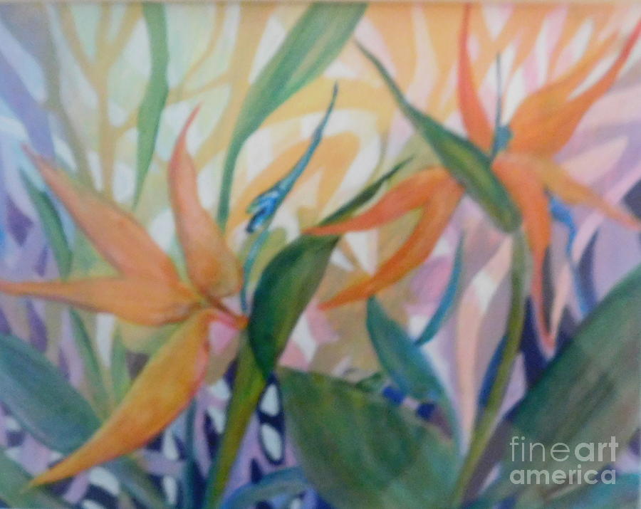 Bird of Paradise Too Painting by Joan Clear