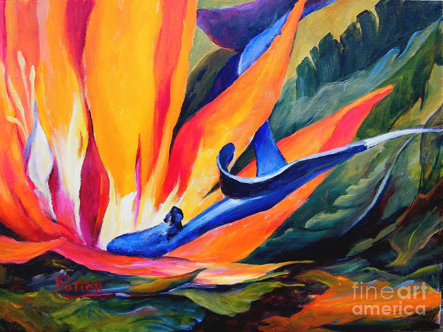 Bird of Paradise Painting by Virginia Potter