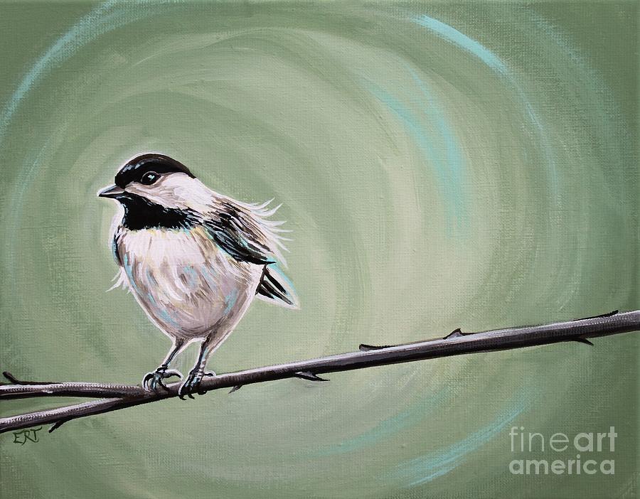 Bird on a Branch Painting by Elizabeth Robinette Tyndall