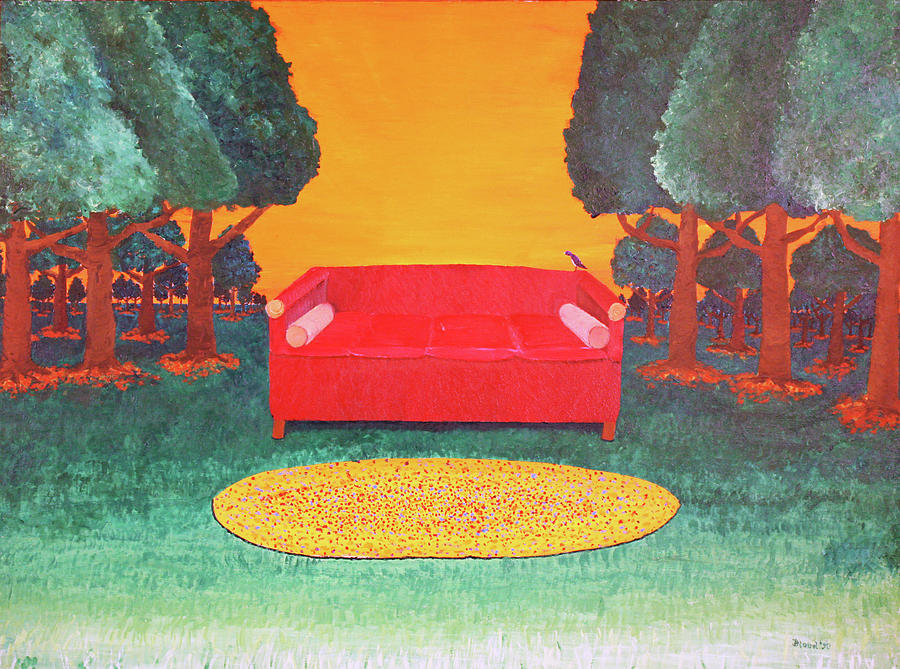 Bird on the Couch Painting by Thomas Blood