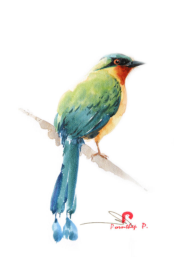Bird Watercolor Painting Painting By Pornthep Piriyasoranant