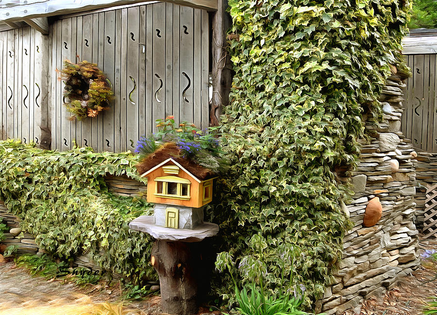 Birdhouse in the Ivy Photograph by Floyd Snyder