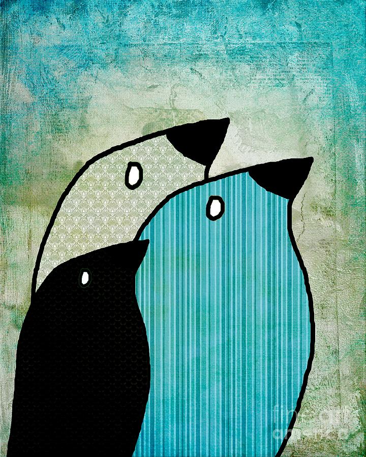 Birdies - 6904a Digital Art by Variance Collections