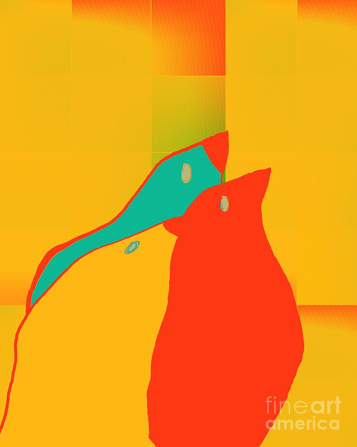 Birdies - p01p2t6 Digital Art by Variance Collections