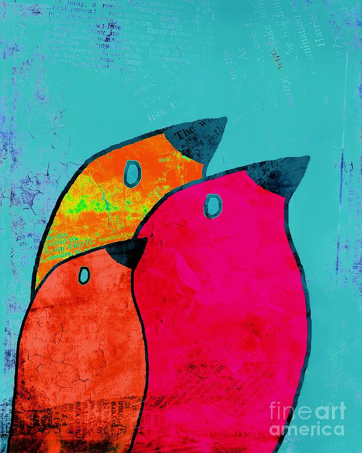 Bird Digital Art - Birdies - v03a by Variance Collections