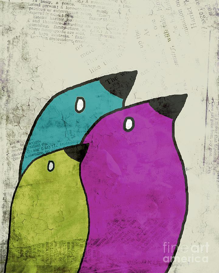 Birdies - v06c Digital Art by Variance Collections