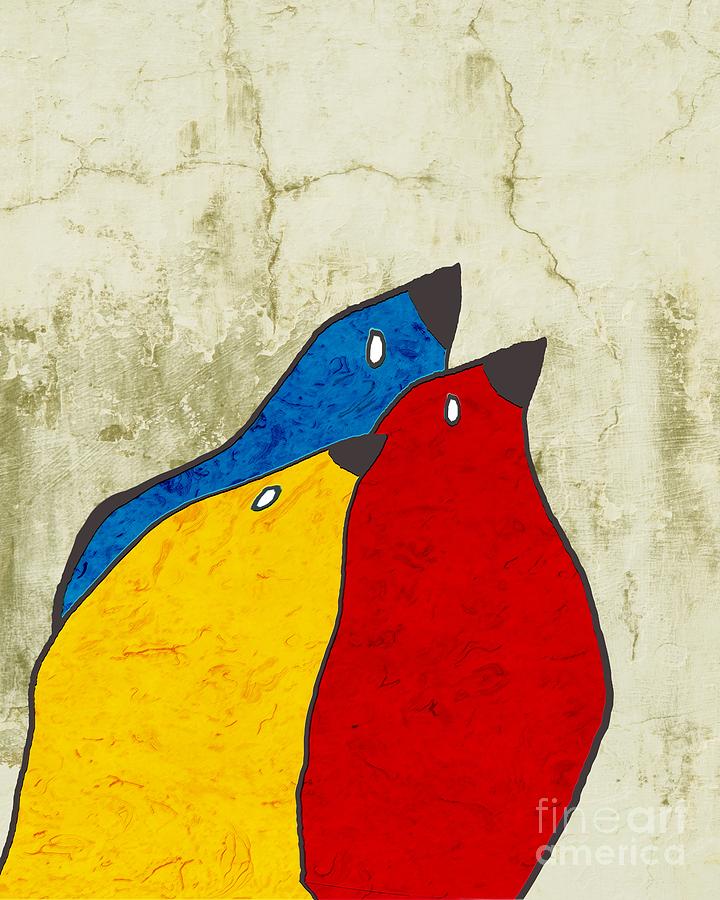 Birdies - v112t100b3 Digital Art by Variance Collections