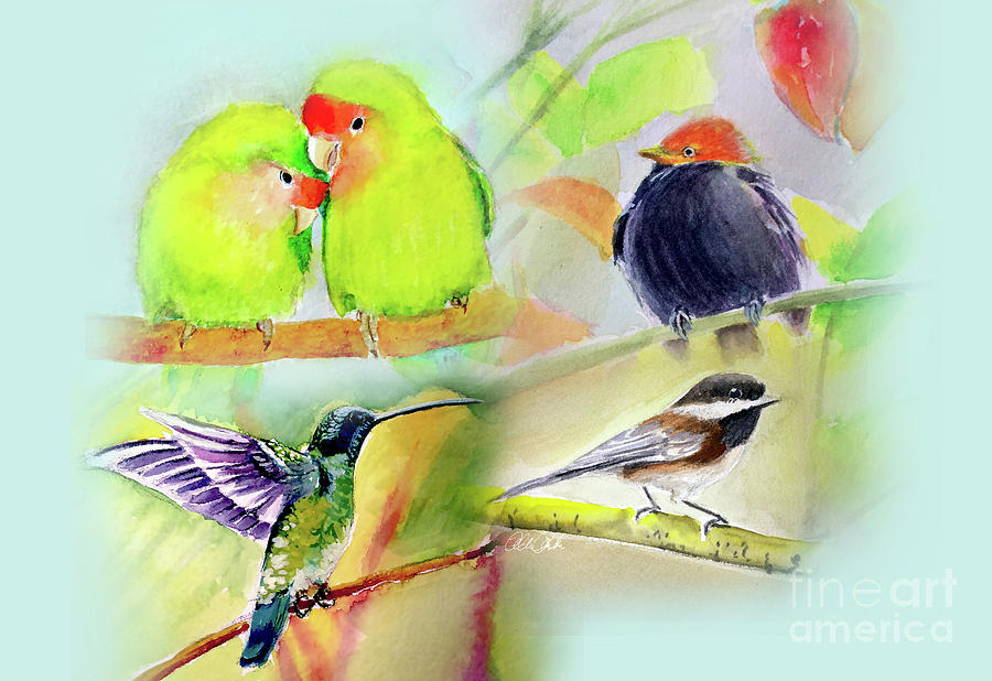 Birds Painting by Allison Ashton