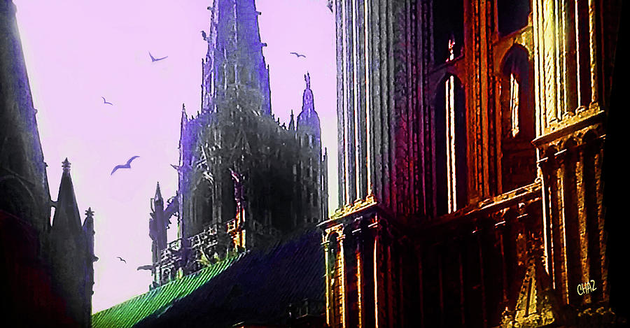 Birds and Steeples Painting by CHAZ Daugherty