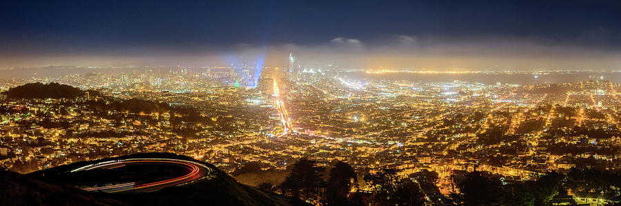 Birds Eye Panorama of San Francisco Photograph by Jason Chu