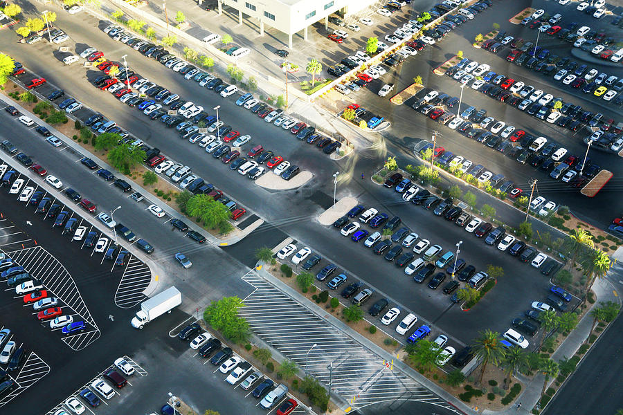 Birds Eye View of Las Vegas Parking Photograph by Marilyn Hunt