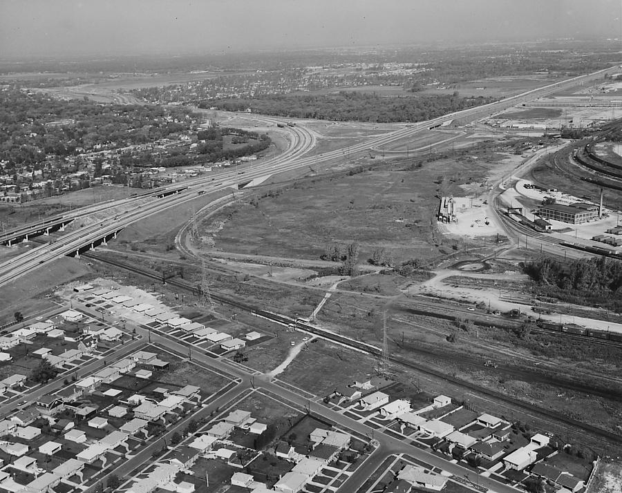 Birds Eye View of Proviso Train Yards and Northlake Industrial Park #1 Photograph by Chicago and North Western Historical Society