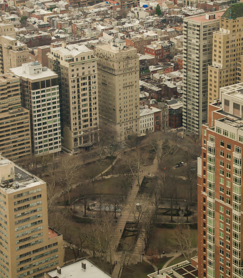 Birds Eye View - Rittenhouse Square Photograph by Bill Cannon