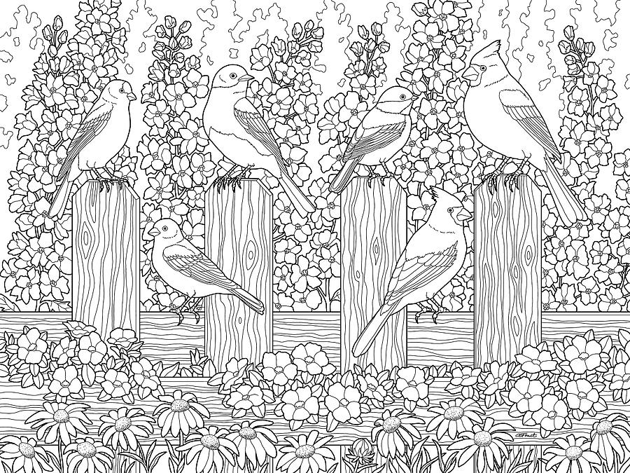 flower garden coloring pages for adults