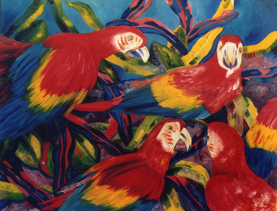 Birds in the Wild Painting by Lisa Boyd