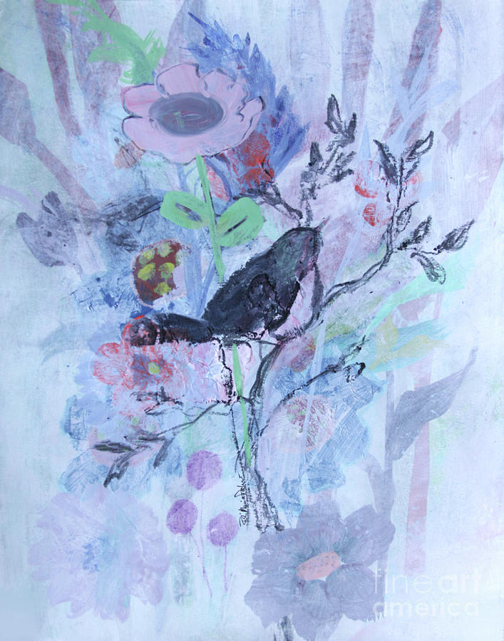 Birds Just Wanna Have Fun Painting by Robin Pedrero