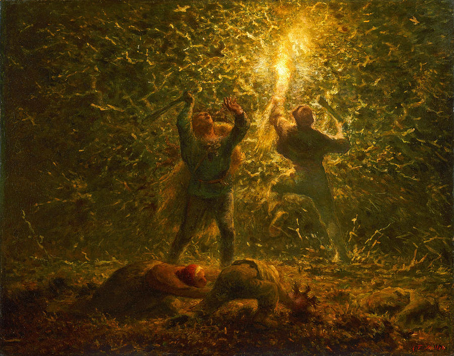 Birds-Nesters Painting by Jean Francois Millet