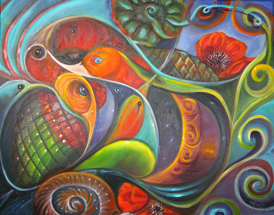 Birds of a Feather 2 Painting by Sherry Strong