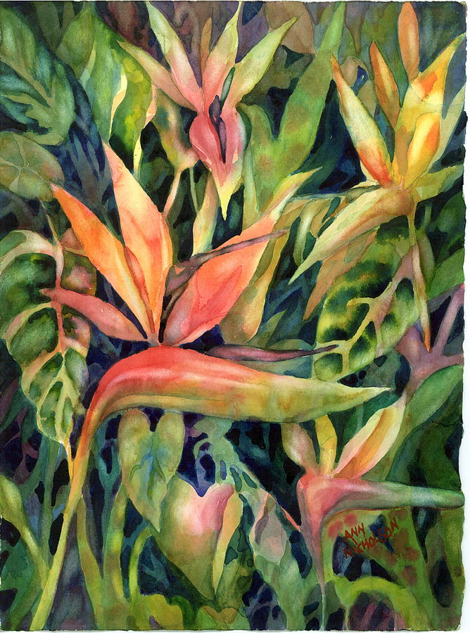 Birds of Paradise Painting by Ann  Nicholson