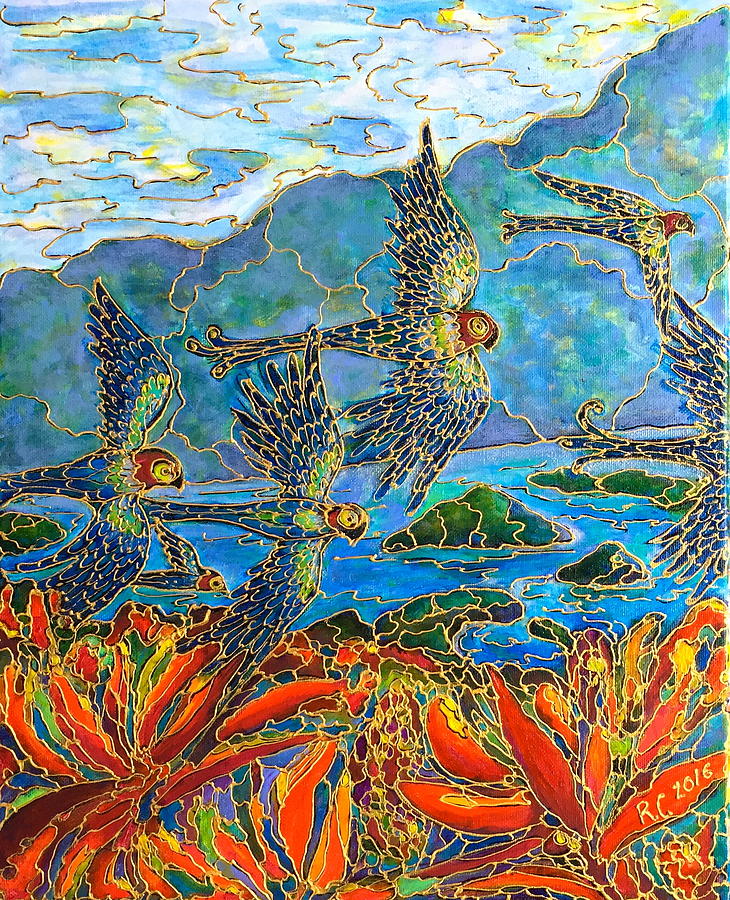 Birds of Paradise Painting by Rae Chichilnitsky