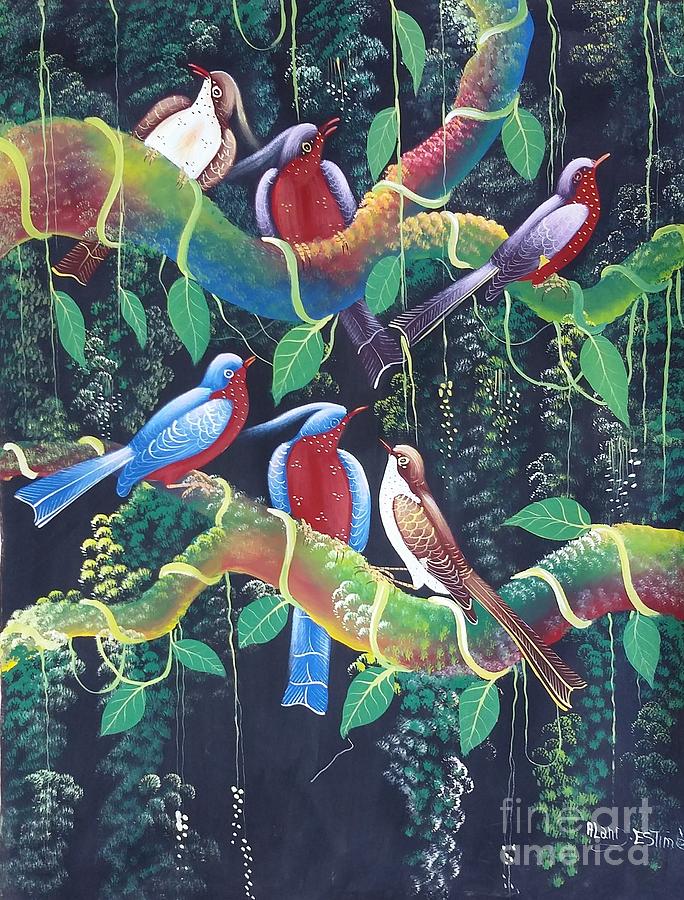 Birds of the Forest Painting by Alan Estime - Fine Art America