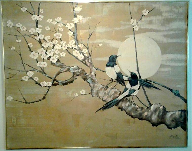 Birds on a Limb Painting by Lee Reynolds Burr